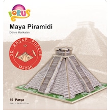 Forus Maya Piramidi 3D Ahşap Puzzle / 19 Parça