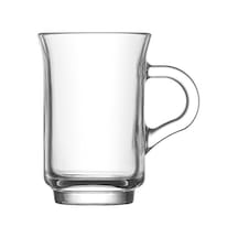 Lav Ada 6'lı Kulplu Çay Bardağı Açık Gri