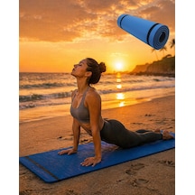 10mm Yoga Matı Mavi Çok Renkli