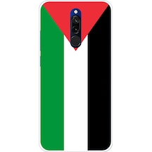 Redmi 8 Uyumlu Filistin Bayrağı Baskılı Silikon Kılıf Renkli
