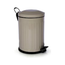 Foreca Vintage Çöp Kovası Çizgili Gri 12 Lt Gri