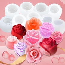 Gül Çiçek Silikon Kalıp Buz Küpü Fondan Çikolatalı Kek Takı Yapımı Aracı 3