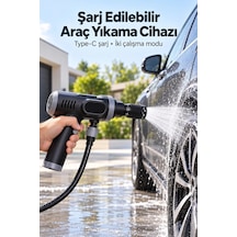 Lb Şarjlı Basınçlı Oto Yıkama Makinesi Taşınabilir Çantalı Set