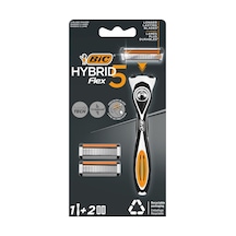 Bıc Hybrid 5 Flex Erkek Tıraş Bıçağı 1 Sap Ve 2 Yedek Başlık 5 Bıçak , 5 Nano Teknolojik Titanyum B Sku: Smg8690010385581