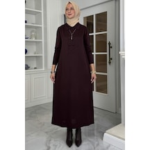 Rabia Şamlı Laçin Triko Elbise Acı Kahve Normal