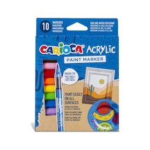 Carioca Akrilik Paint Marker Su Bazlı Fırça Uçlu 10 Lu 45281