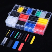 560 Parça Isıyla Daralan Makaron Kablo Koruyucu Kılıf Makaron Kablo Yalıtım Makaron Seti 5042