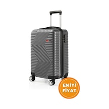 G&d Polo Suitcase Abs Koyu Gri Kabin Boy Valiz 600.02-k Koyu Gri