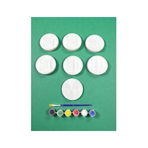 Ramazan İslami Temalı Taş Boyama Seti 7 Adet Etkinlik Workshop 8 Cm Çap