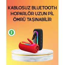 Mey İthalat Yüksek Ses Kaliteli Kablosuz Hoparlör Led Işıklı