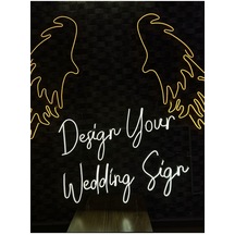Twins Led Design Your Wedding Sign Yazılı Neon Tabela Beyaz Model:model:25213366
