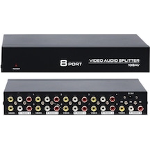 Powermaster 8 Port Video Audio Splitter Video Çoklayıcı