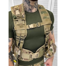 Çeçen Yeleği Arkası Çantalı Multicam
