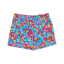 Lovetti Kız Çocuk Tiny Flowers Desen Cepli Şort 5039 Çok Renkli