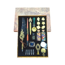 Steampunk Antique Set Hat Ve Kaligrafi Seti 24-38 22 Parça Özel Kutulu