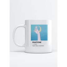 Pantone Sailor Moon Aesthetic Baskı Porselen Kupa Bardak Beyaz