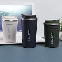 Mavi 304 Paslanmaz Çelik Vakum Bardak Açık Eğlence Su Bardağı Basit Çay Bardağı Araba Ofis Kahve Fincanı 301-400ml