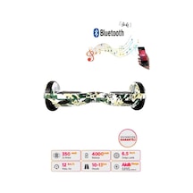 Citymate Hoverboard Elektrikli Kaykay Bluetooth Hoparlörlü 6.5 İnch Yeşil Kamuflaj