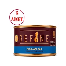 Refine Kedi Konservesi Levrekli Ve Ton Balıklı 85 Gr 6 Ad