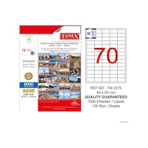 Tanex Lazer Etiket 40x20MM Tw-2270 100Lü