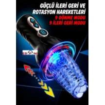 Erofoni Otomatik İleri Geri Hareketli Ve Rotasyon Dönmeli 26 Cm Titreşimli Yapay Suni Vajina Mastürbatör