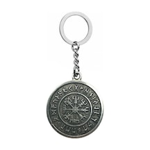 Viking Pusula Madalyon Unisex Anahtarlık Güç Ve Rehberlik Sembolü