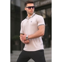 Madmext Boyalı Gri Basic Regular Fit Erkek Polo Yaka Tişört 6100-boyalı Gri Boyalı Gri