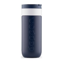 Dopper Travel Mug Yalıtımlı Termos Bardak 400 Ml - Dalga Mavisi Lacivert / Beyaz
