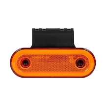 Oval Yan İşaret Lamba Neon Braketli 20 Led'Li 115Mm 12V-24V Sarı