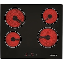 Alveus V-604 BL Vitroseramik Ankastre Ocak Siyah