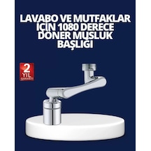 Esnek 1080 Musluk Başlığı 3 Eklemli Hareketli Su Modlu Lavabo Atı Çok Renkli