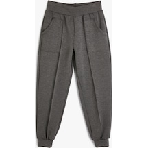 Koton Jogger Eşofman Altı Beli Lastikli Dikiş Detaylı Cepli Antrasit 4sak30024ek 4SAK30024EK931 Antrasit