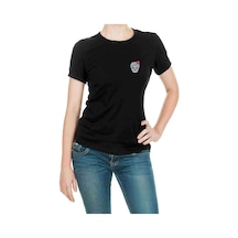 Cool Skull Rose Baskılı Siyah Kadın Tshirt