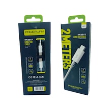 2 Metre 2.1A Type-C-C Uzun Hızlı Şarj Kablosu Powerway Bx11