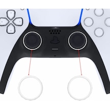 Ps5 Dualsense Analog Halka Yüzük Playstation 5 Kol Accent Ring Dekoratif Yedek Parça 2 Adet Beyaz