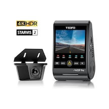 Viofo A229 Pro W 2 Kameralı Ön+arka Su Geçirmez 4k+2k Sony Starvıs 2 Sensör Gps'li Araç Kamerası