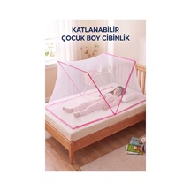 Katlanabilir Cibinlik Çocuk Boy Pembe 125 X 65 X 65