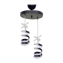 Rüzgar Led Avize 2li Sarkıt Model Avize Siyah