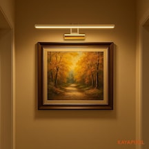 35cm Led Aplik Gold Kasa 3200k Gün Işığı Ip20 Koruma Ayna, Tablo Ve Resim Banyo Üstü Duva