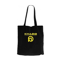 Khabib Logo Siyah Kanvas Bez Çanta Siyah