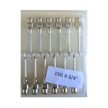 Muhtelif - Enjektör İğne Ucu Çelik 15g X 3/4" 1 Paket 12 Adet