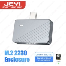 Jeyı 2230 M.2 Nvme Ssd Kutusu Type-c Girişli Tüm Cihazlara Uyumludur Yüksek Performans 10gbps Süper Hızlı Yeni Nesil Son Teknoloji Ce Lisanslı
