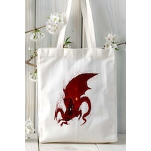 Art Hediye Dragon Age Baskılı Çanta Çift Taraflı Baskı Kişiye Özel Model 2 Çok Renkli