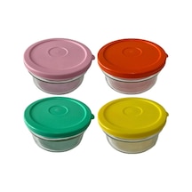 Paşabahçe Hillcap Silikon Kapaklı Cam Saklama Kabı 4lü Kahvaltılık