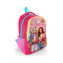 Coral High Kids Pembe Neon Mercan Fashion Girl Desenli Üç Bölmeli Okul Sırt Çantası 23669 Neon Mercan