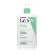 Cerave Normal Ve Yağlı Ciltler İçin Seramid İçerikli Köpüren Temizleyici Yüz Vücut 473 Ml