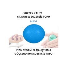 Bgm Silikon El Egzersiz Topu Mavi