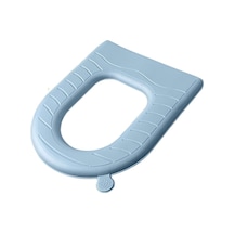 Mavi Saplı Klozet Minderi Yeniden Kullanılabilir Closestool Mat Yumuşak Eva Klozet Kapağı Banyo