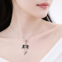 Kadın Kolye Angelic Kadın Kolye 925 Ayar Gümüş Melek Anlamlı Hediyelik Çok Renkli