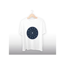 Buçlar Detaylı Unisex Tişört Beyaz